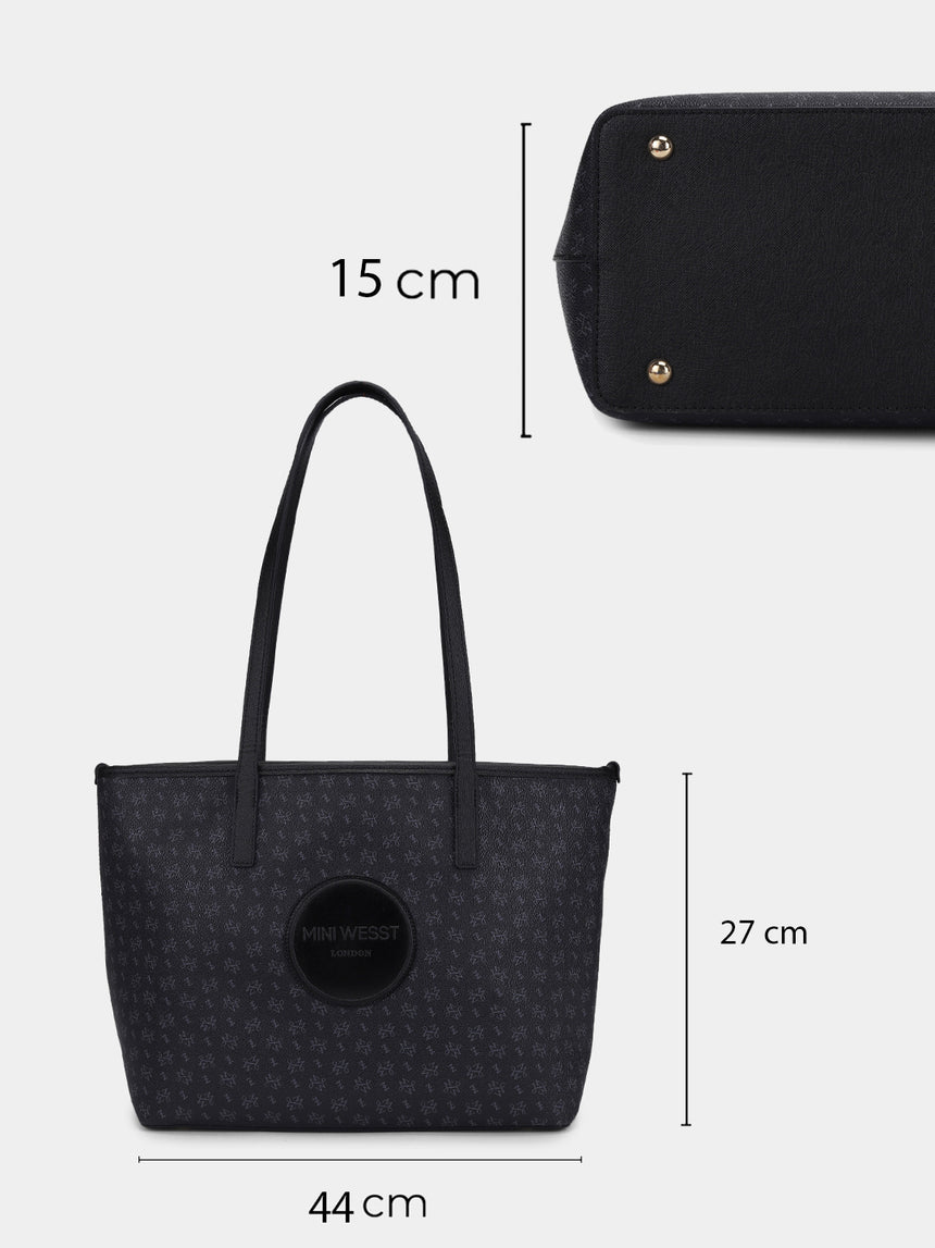 East West Black London Tote