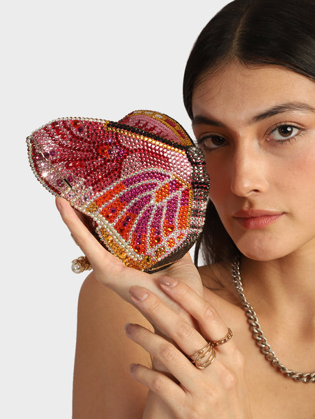 Butterfly Multicoloured Clutch
