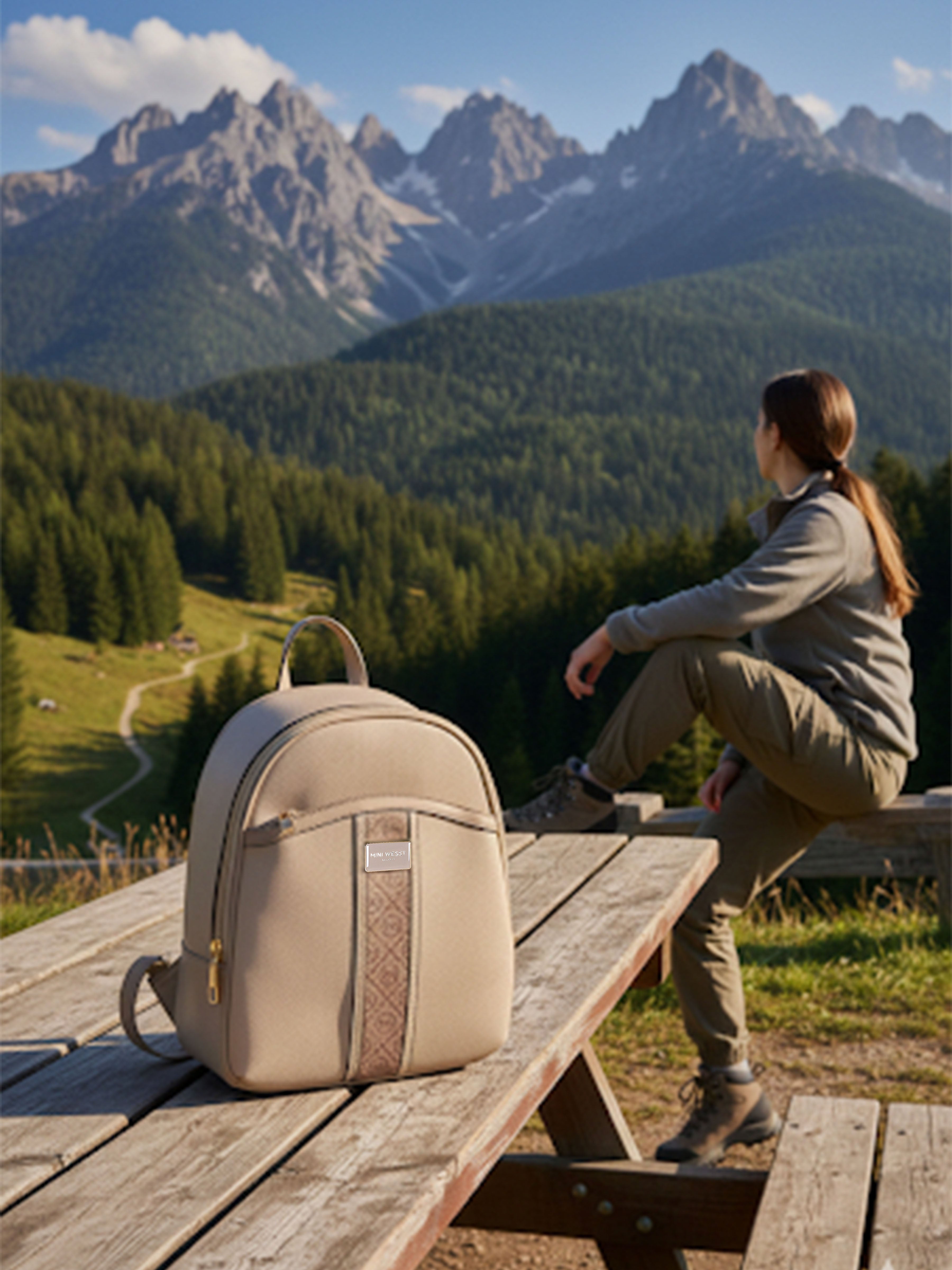 Noha Luxury Beige London Backpack – Miniwesst