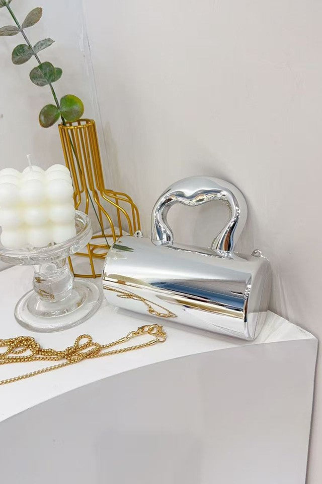 L' Amour Silver Clutch