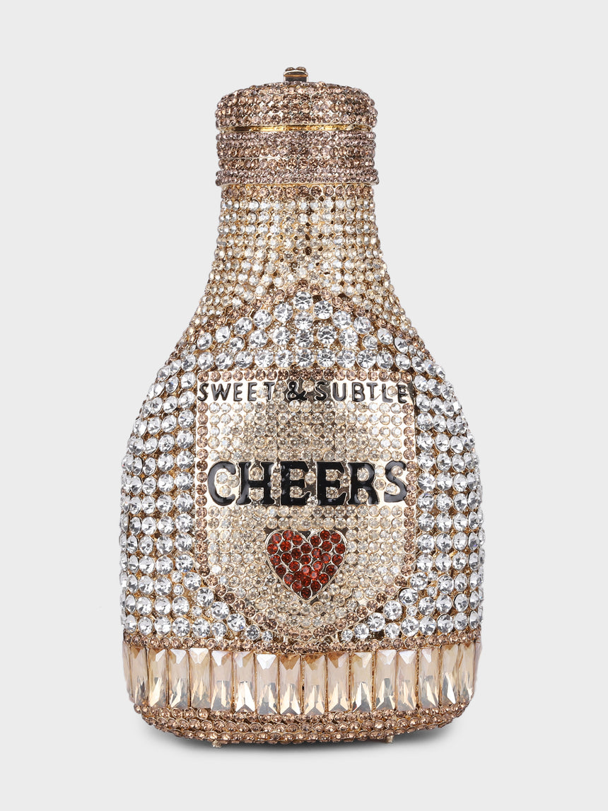 Champagne Multicolor Clutch