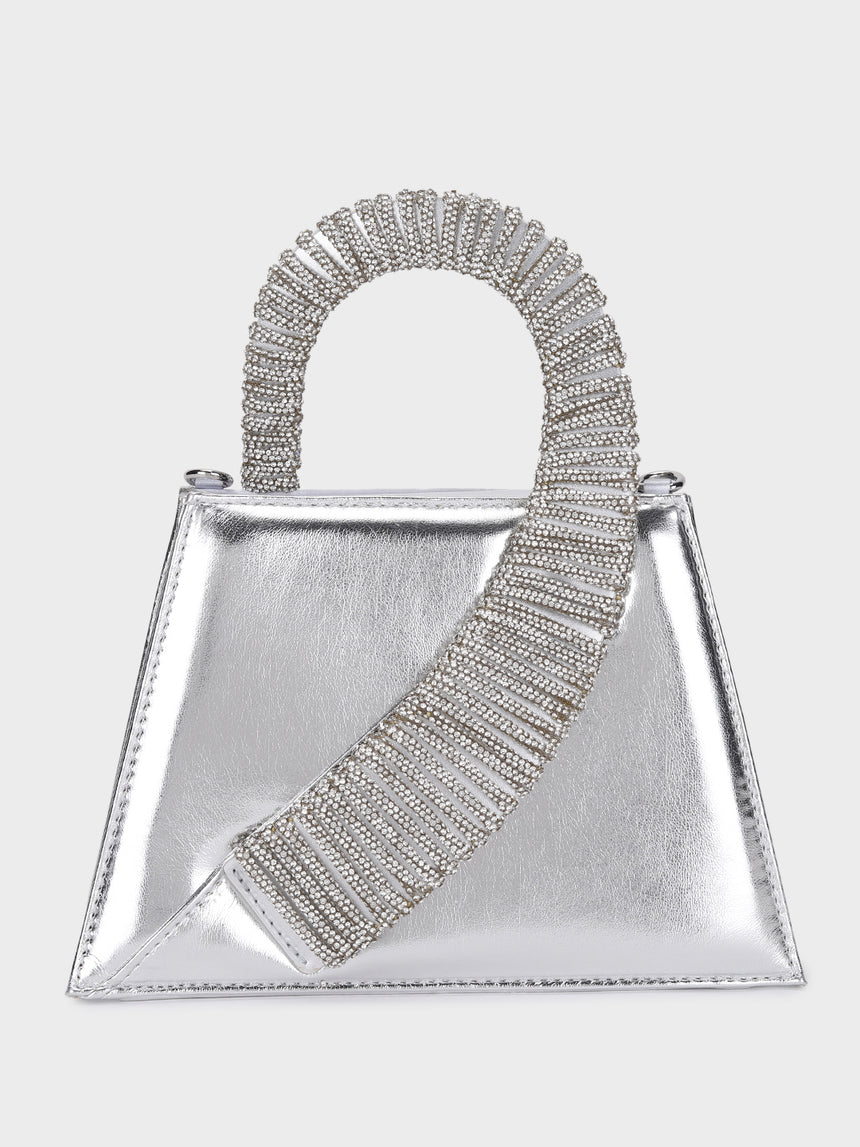 Amber Silver Clutch