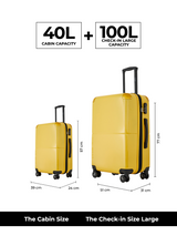 Decembers Set of 2 Luggage (Small + Large)