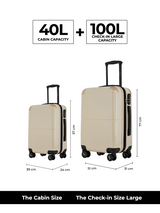 Decembers Set of 2 Luggage (Small + Large)