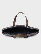 Bourbon Black and Brown London Street Bag With Pouch