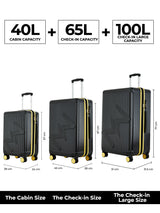 MW London 2.0 Set of 3 Luggage(Small + Medium + Large)
