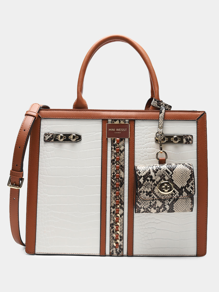 Broadway Luxe White London Tote