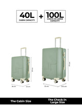MW London 2.0 Set of 2 Luggage(Small + Large)