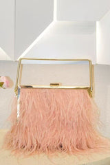 Feather Pink Clutch