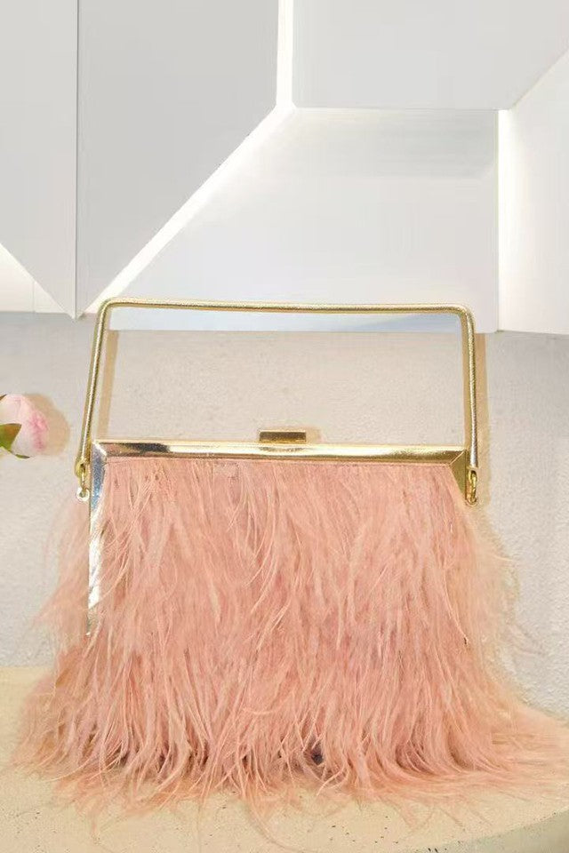 Feather Pink Clutch