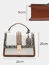 Bella Luxe White London Handbag