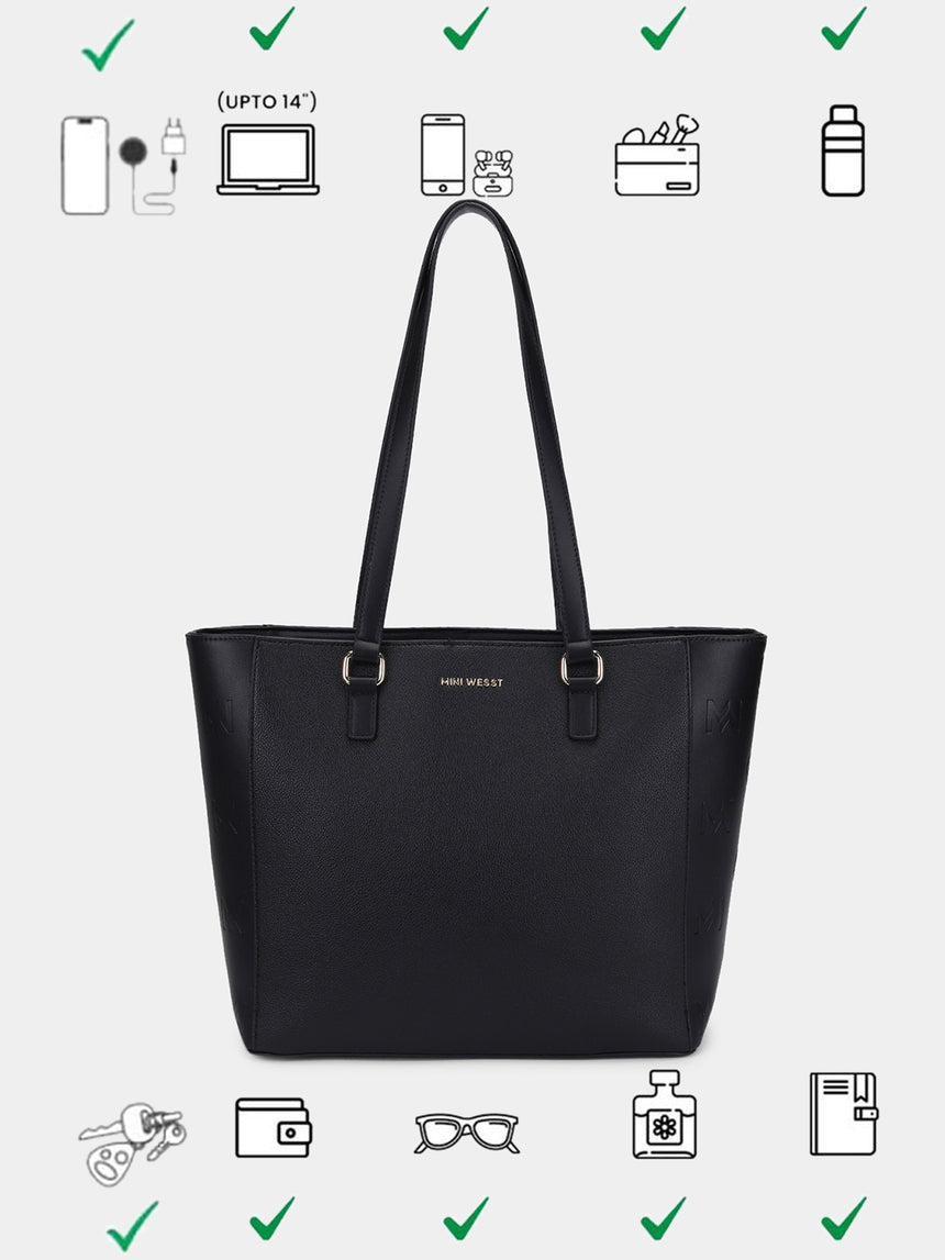 Buckingham Black London Tote