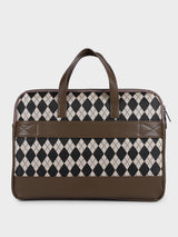 Bourbon Black and Brown London Street Bag With Pouch