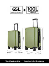 Decembers Set of 2 Luggage (Medium + Large)