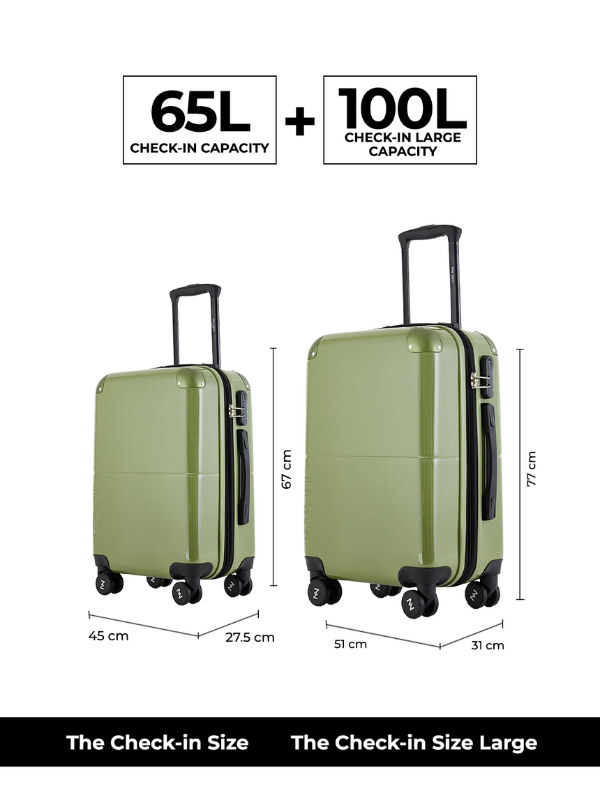 Decembers Set of 2 Luggage (Medium + Large)
