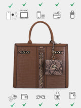 Broadway Luxe Brown London Tote