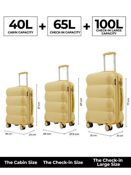 Summer Of 69 Set of 3 Luggage(Small + Medium + Large)