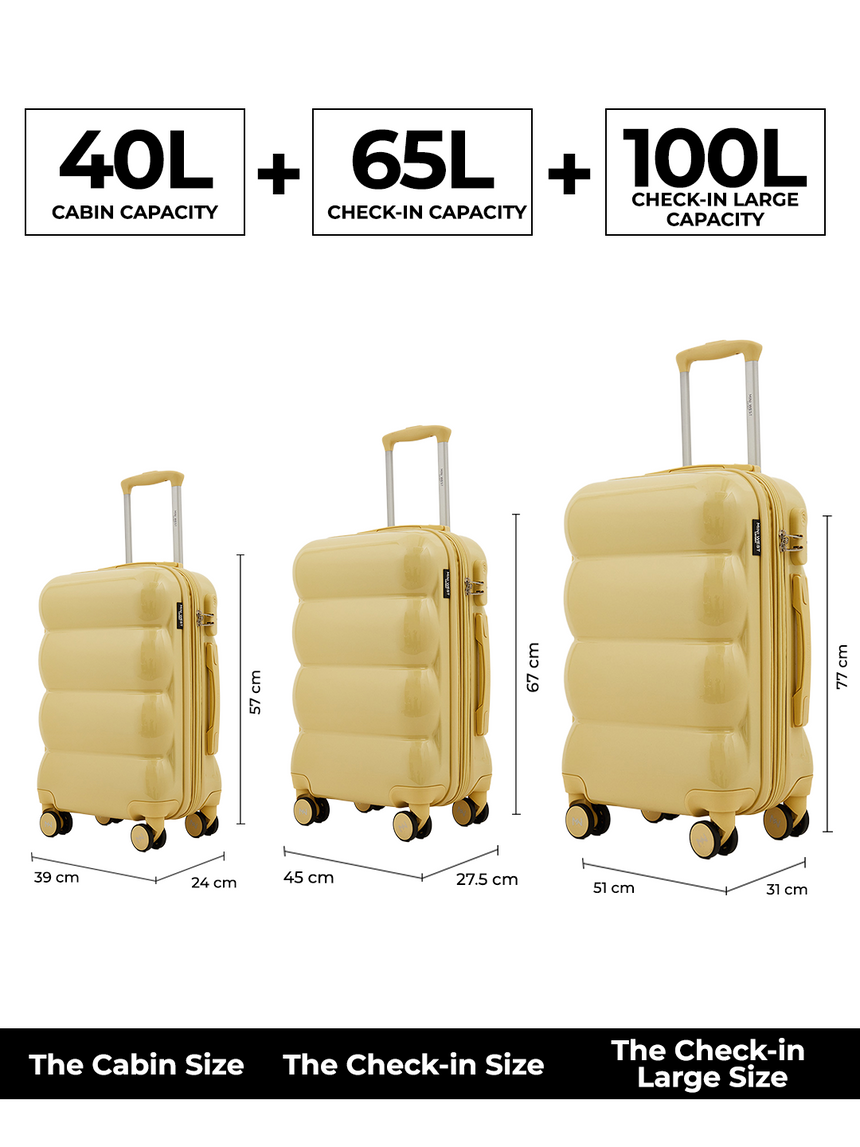Summer Of 69 Set of 3 Luggage(Small + Medium + Large)