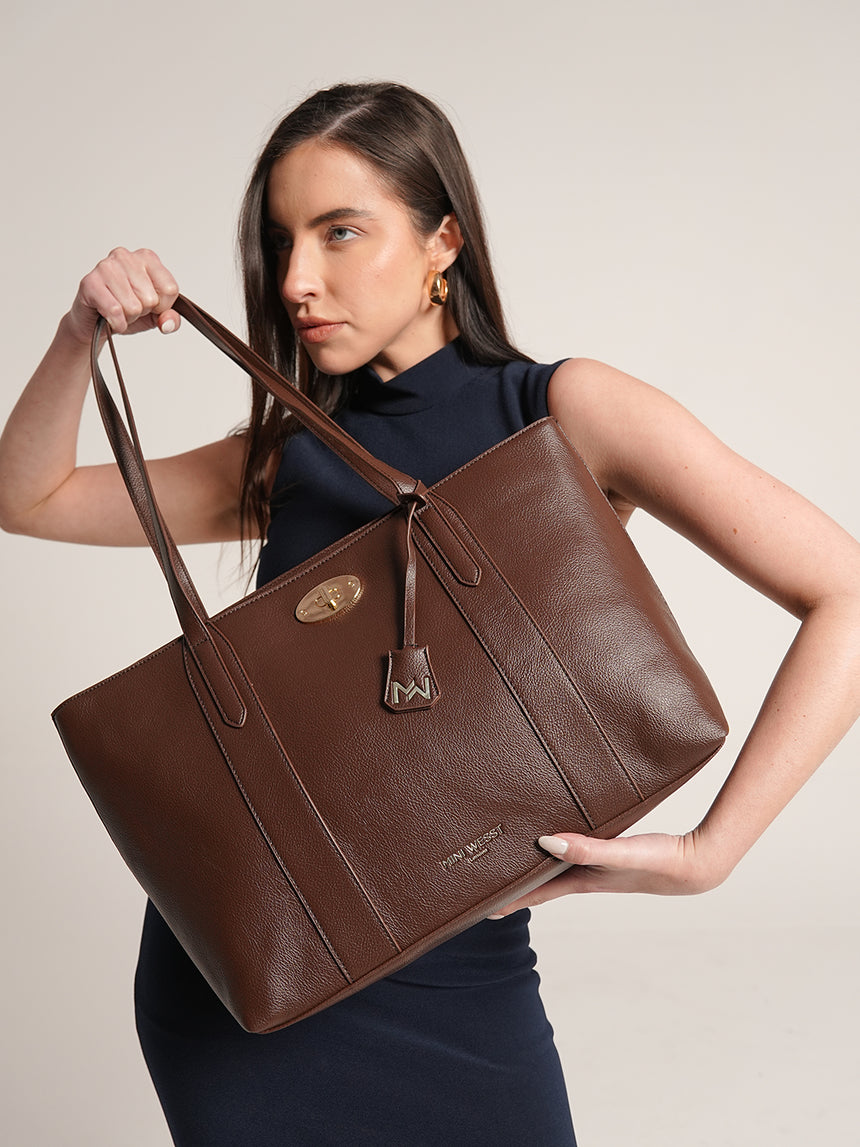 Ava Classic Brown Tote