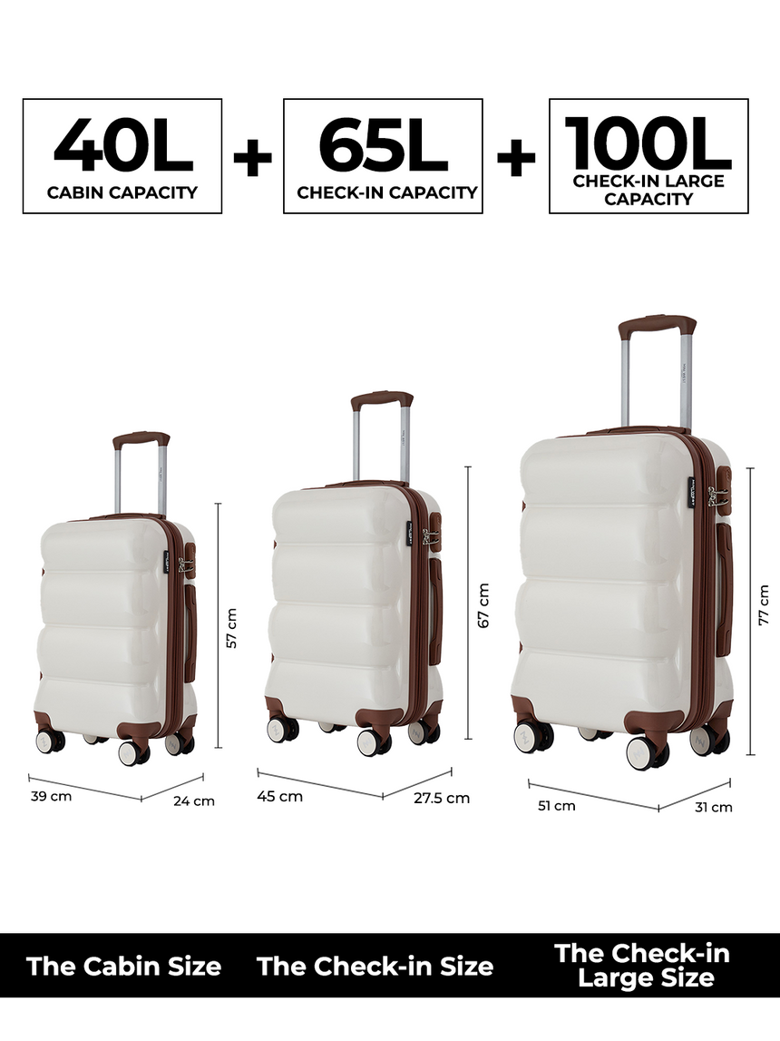Summer Of 69 Set of 3 Luggage(Small + Medium + Large)