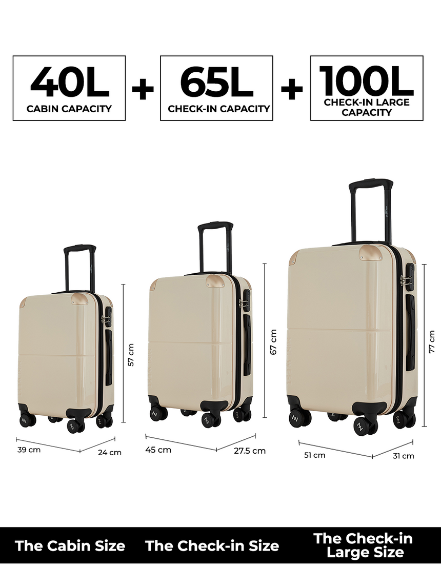 Decembers Set of 3 Luggage (Small + Medium + Large)