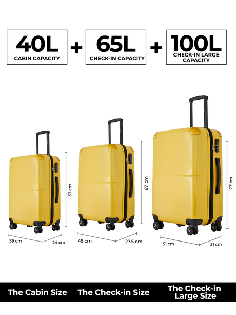 Decembers Set of 3 Luggage (Small + Medium + Large)