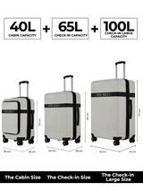 Melbourne Set of 3 luggage (Small + Medium + Large)