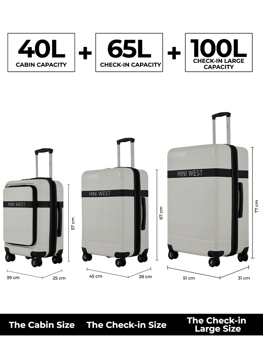 Melbourne Set of 3 luggage (Small + Medium + Large)