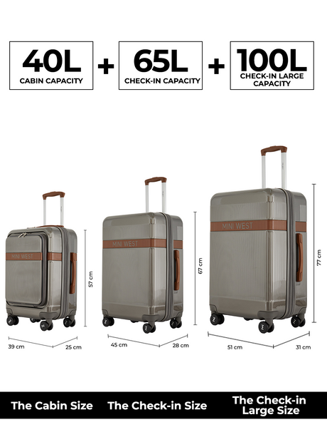 Melbourne Set of 3 luggage (Small + Medium + Large)