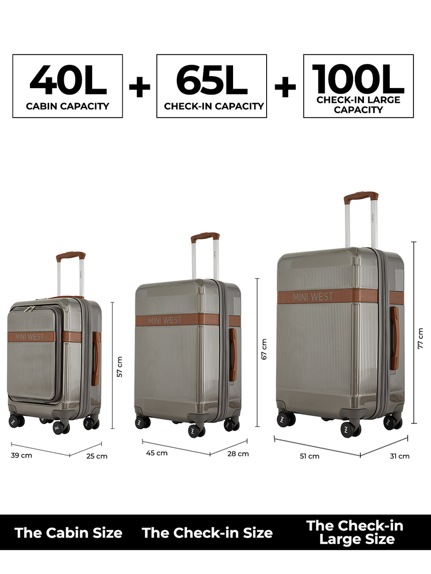 Melbourne Set of 3 luggage (Small + Medium + Large)