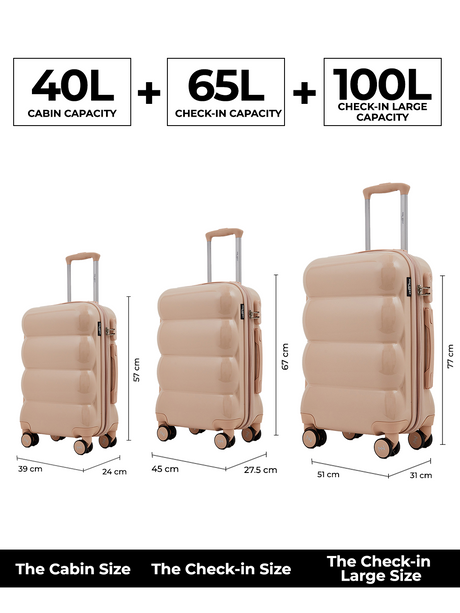 Summer Of 69 Set of 3 Luggage(Small + Medium + Large)