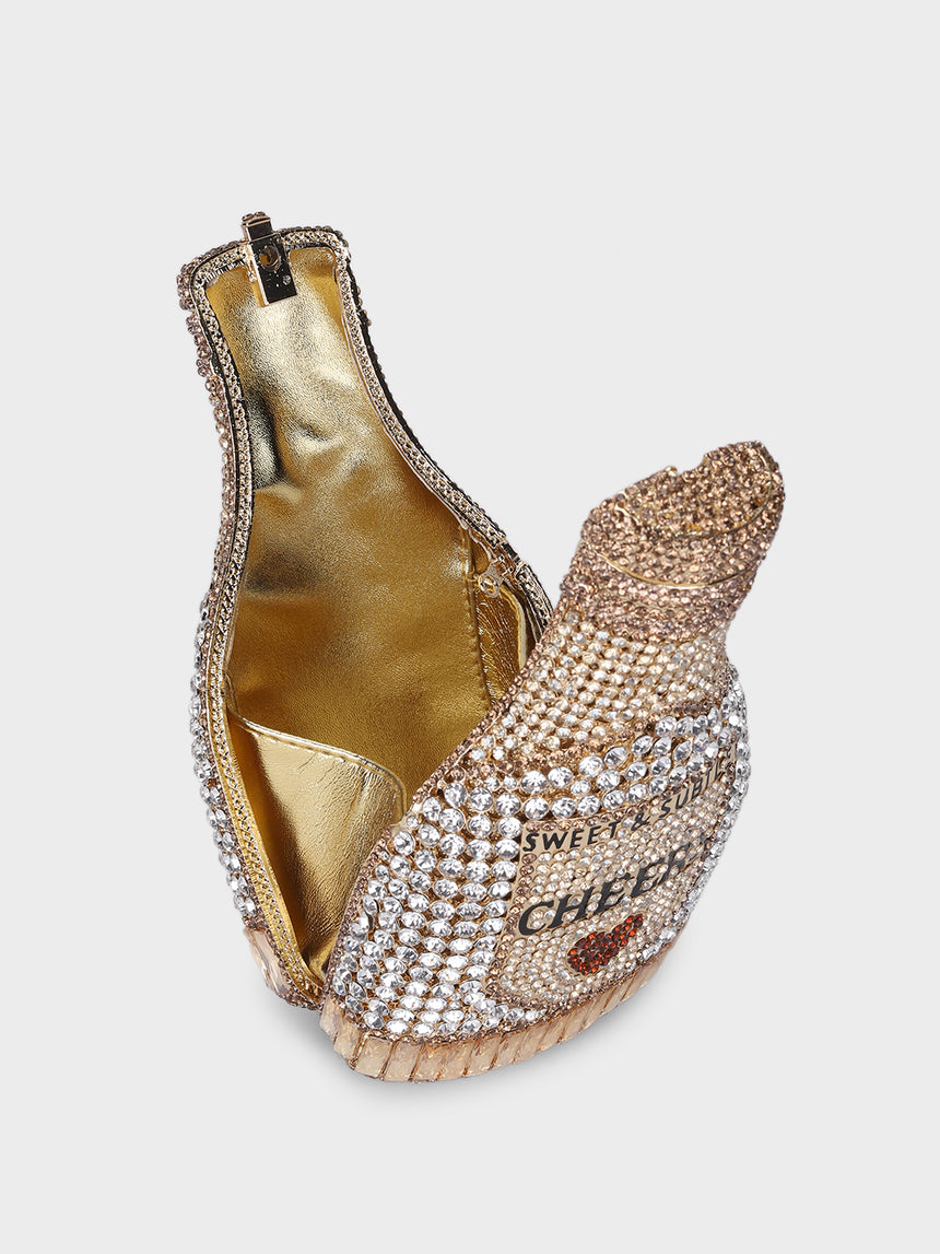 Champagne Multicolor Clutch
