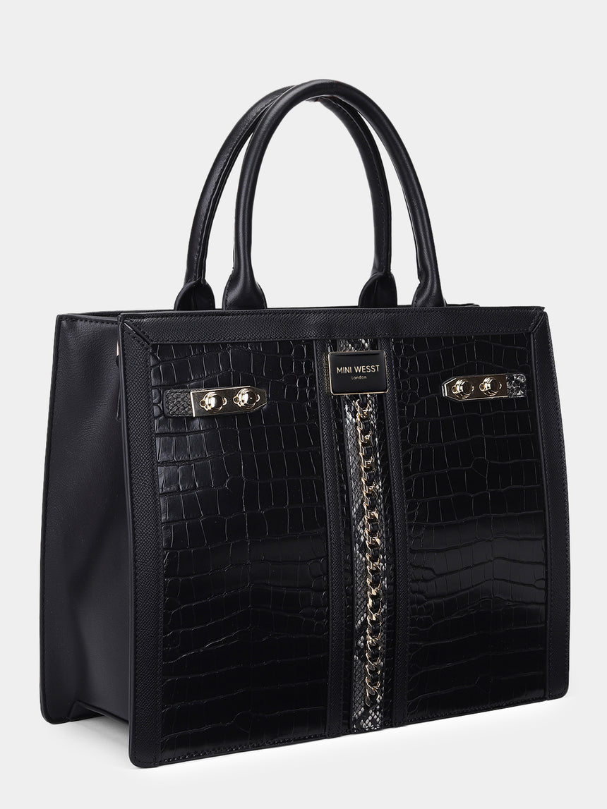 Broadway Luxe Black London Tote