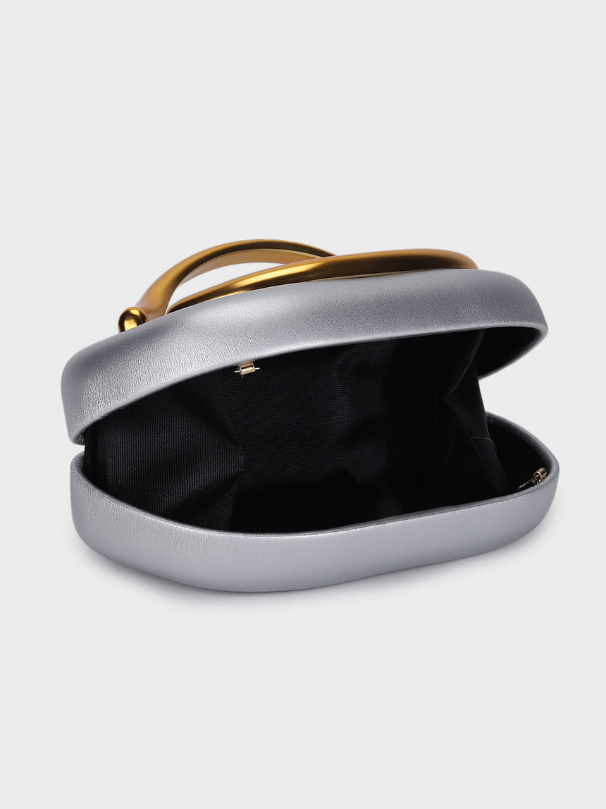 Ashley Silver Clutch