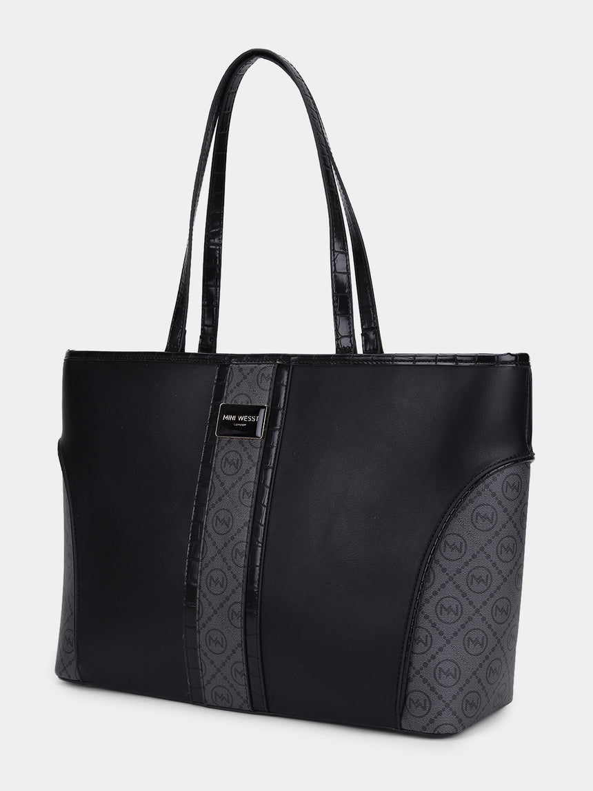 Piccadilly Square Black London Tote