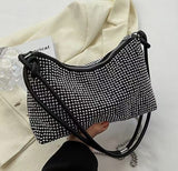 Silver Audrey  Rhinestone Clutch
