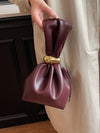 Judith Maroon Handheld Clutch