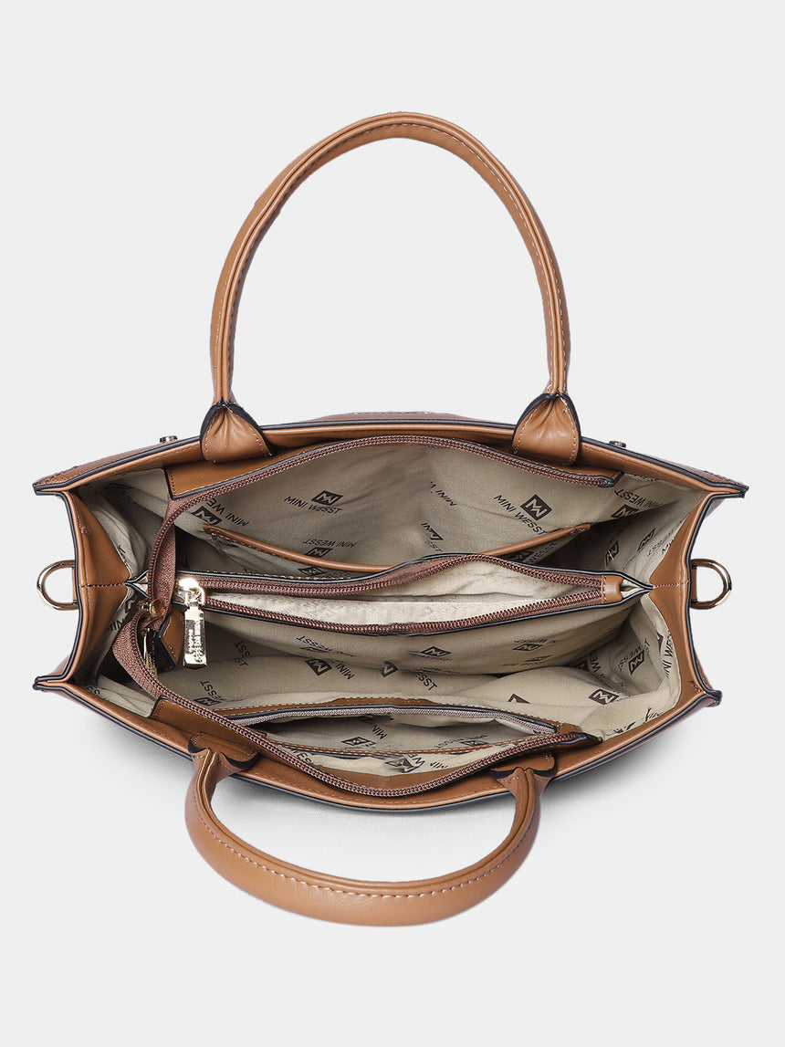 Broadway Luxe Brown London Tote