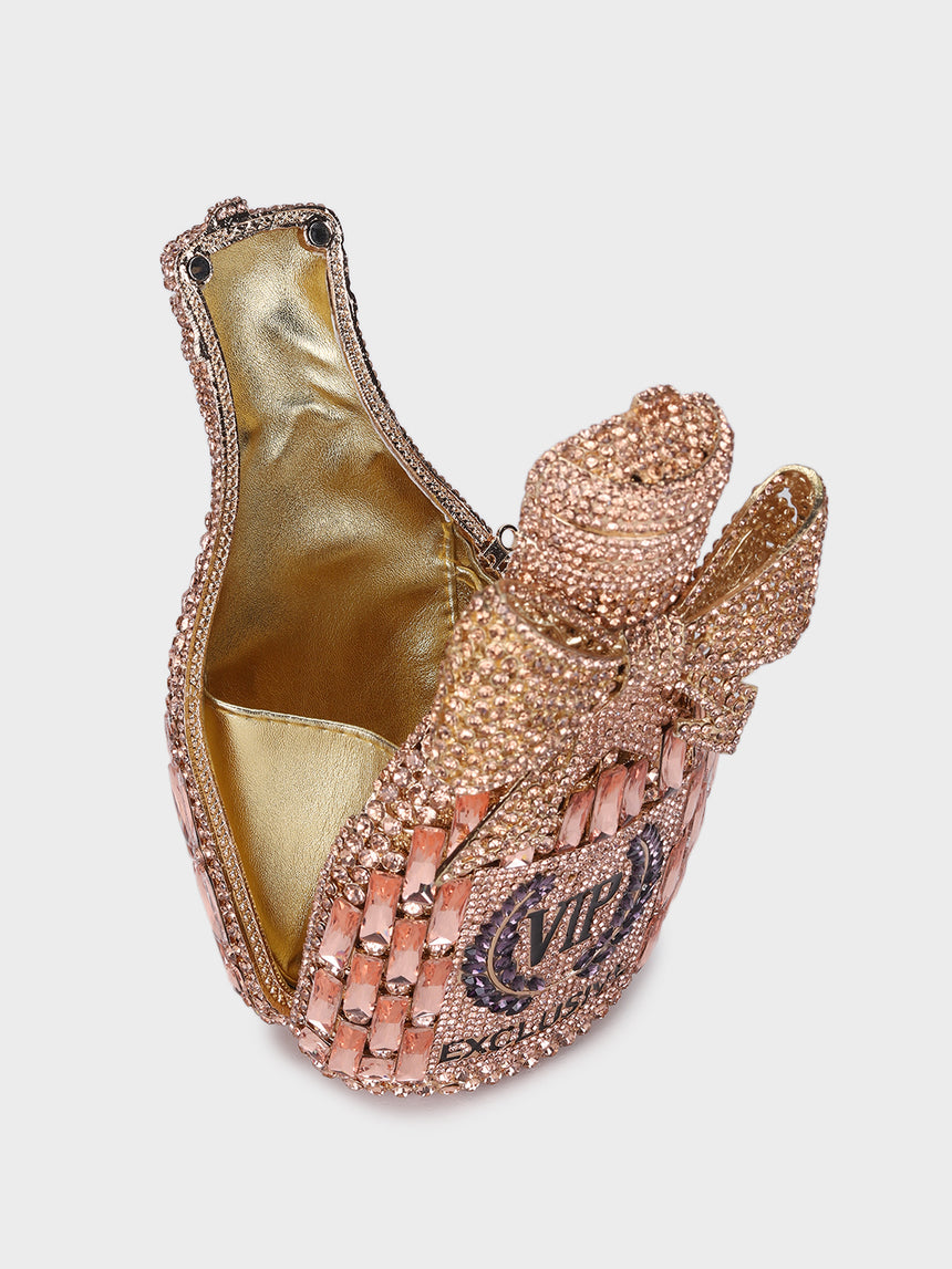 Champagne Vip Multicolor Clutch