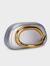 Ashley Silver Clutch