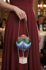 Hot Air Baloon Multicolor Clutch