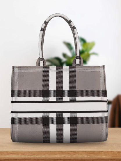 Women's Graphic Printed Suede Tote Bag(MWCUS010)