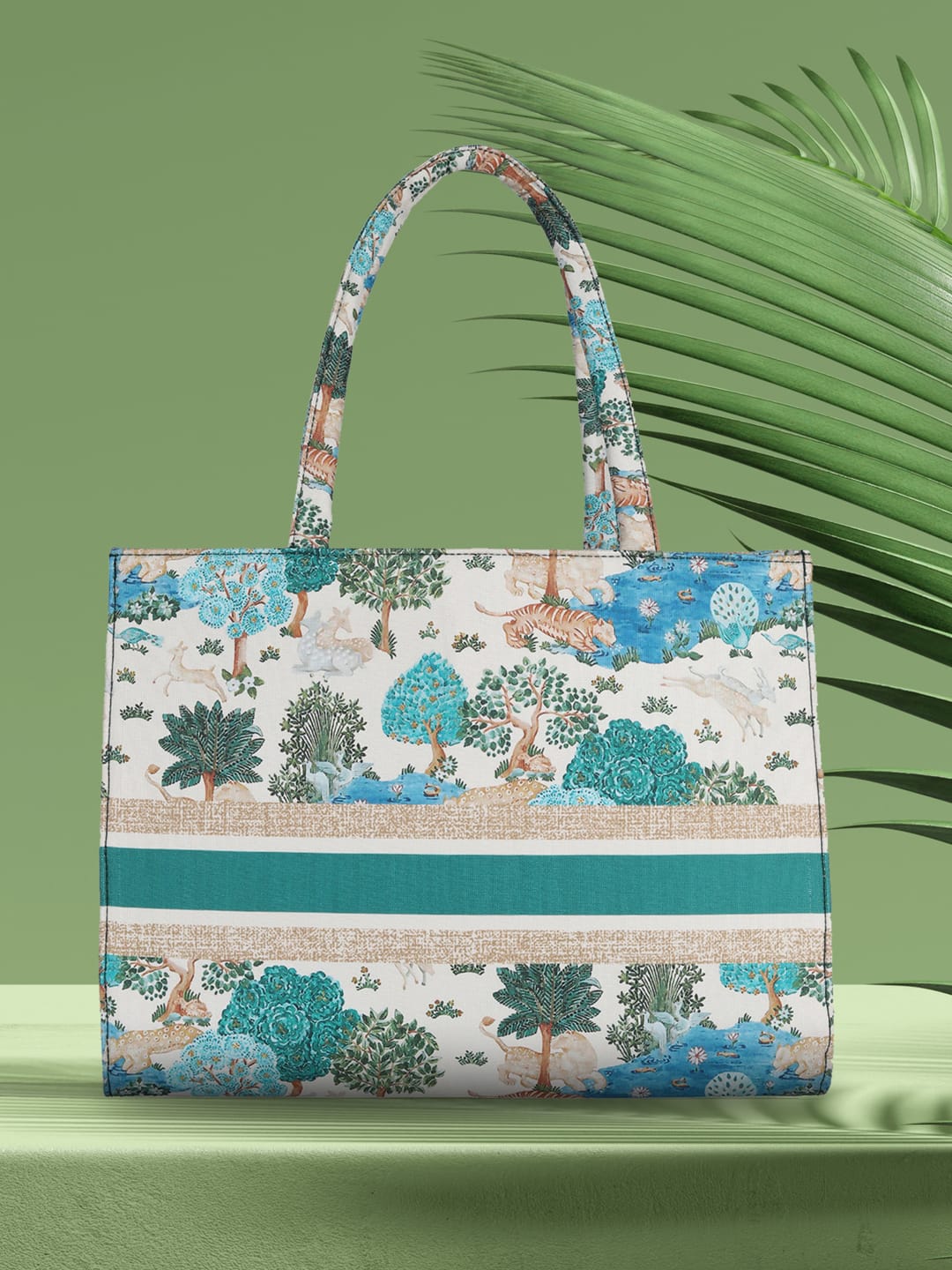 Women's Graphic Printed Canvas Tote Bag(MWCUS017)