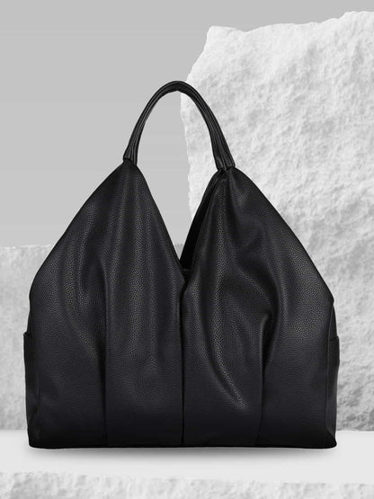 MINI WESST Black Solid Handheld Bag(MWTB112BL)