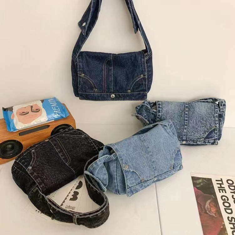 Denim Pocket Sling Bag