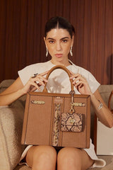 Broadway Luxe Brown London Tote