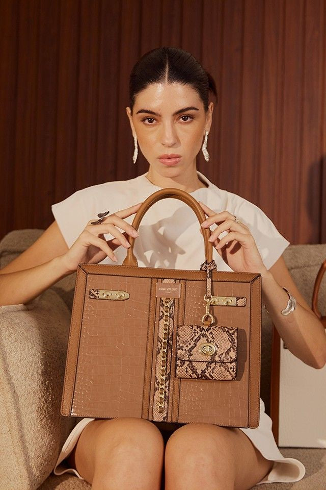 Broadway Luxe Brown London Tote