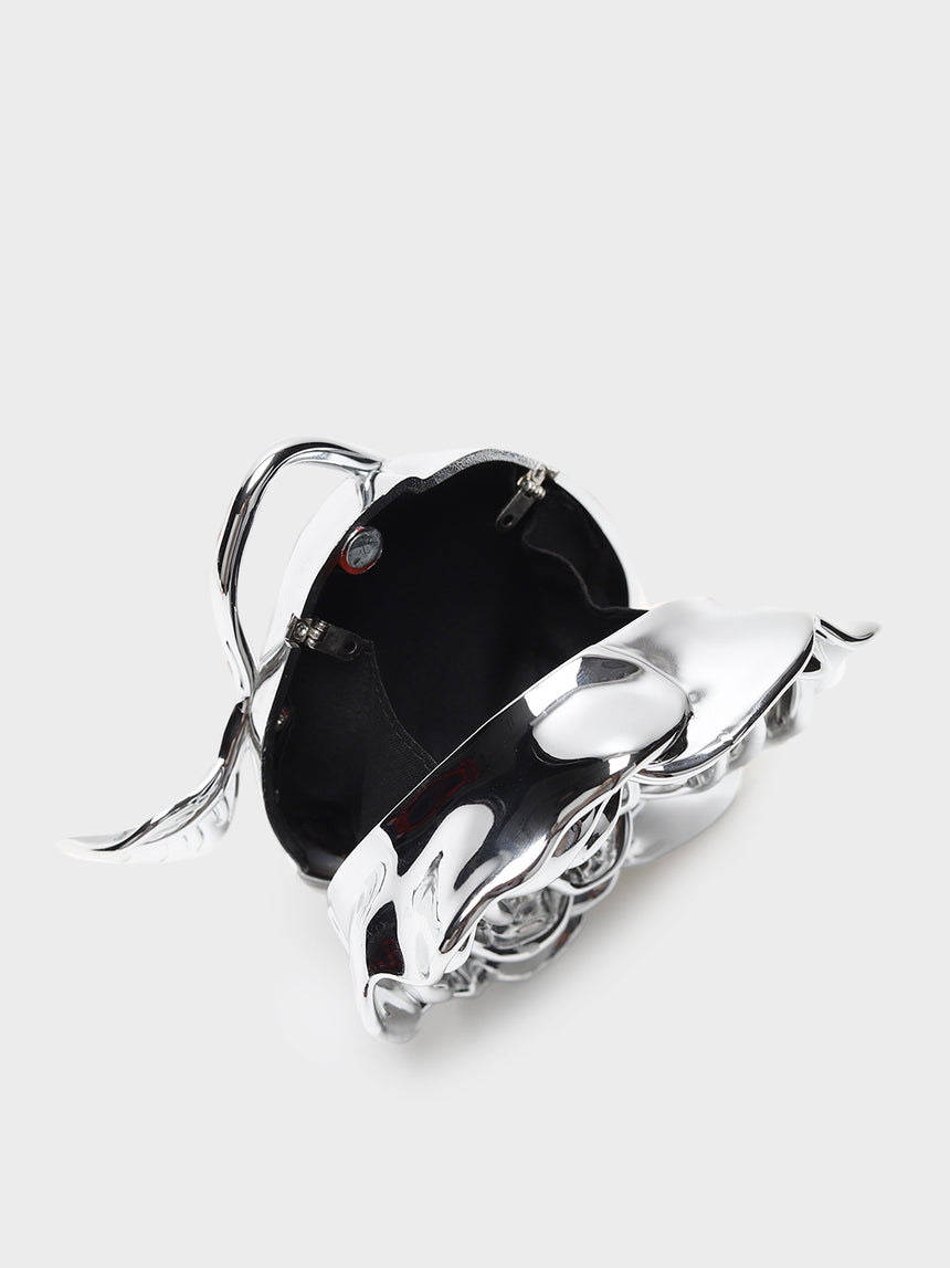 The Rose Silver Clutch