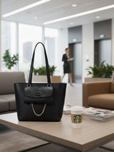 Buckingham Black London Tote