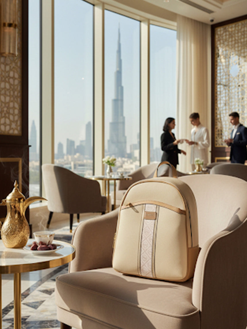 Noha Luxury Gold London Backpack